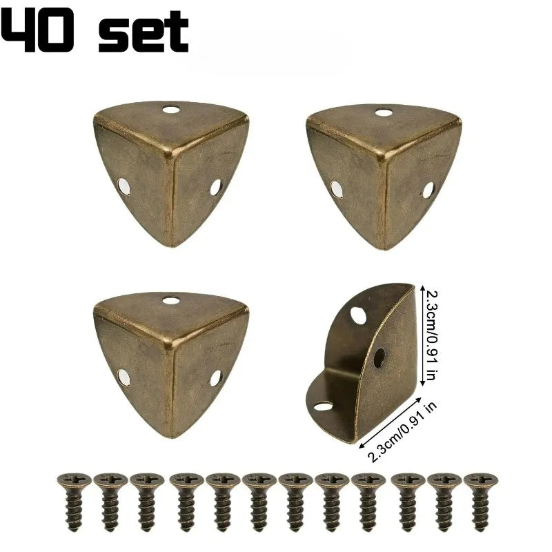 protège coins métal noirs 40 pièces vis modernes bricolage bois