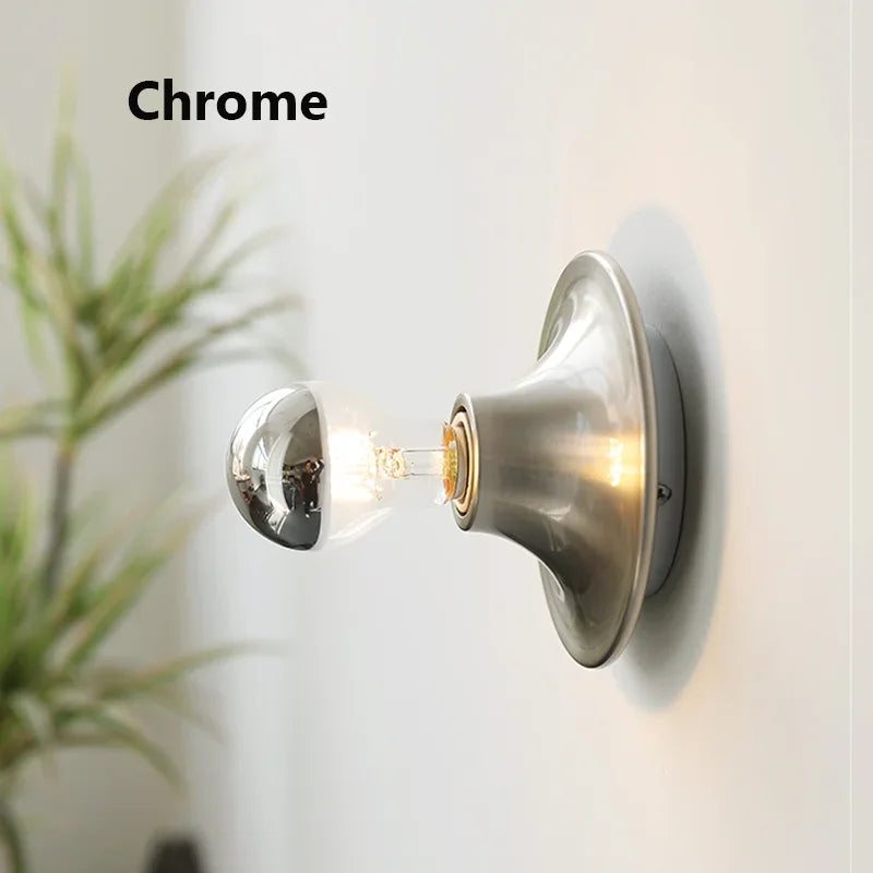 lampe murale moderne jaune rouge dorée minimaliste filament apparent fixée muralisée