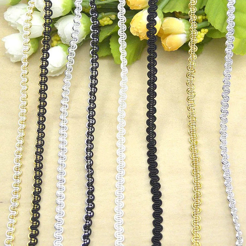 dentelle polyester or rouge mariage noire blanche classique 5m trims deco travaux manuels