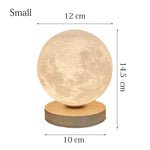 lampe table moderne lune texture marbrée blanc beige 12cm 15cm 18cm