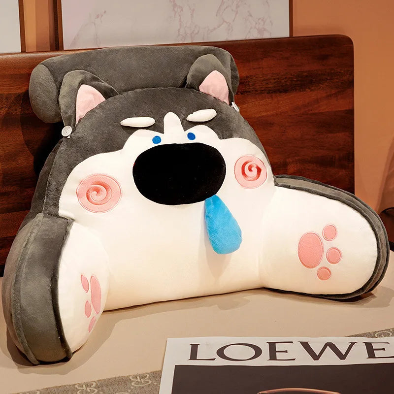 oreiller animal forme chat chien doux peluche enfantin confortable mémoire foam