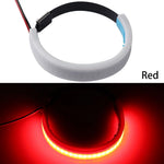 bracelet lumineux moderne couleur blanc bleu rouge jaune clips métalliques 25cm 13.3cm 1.2cm led