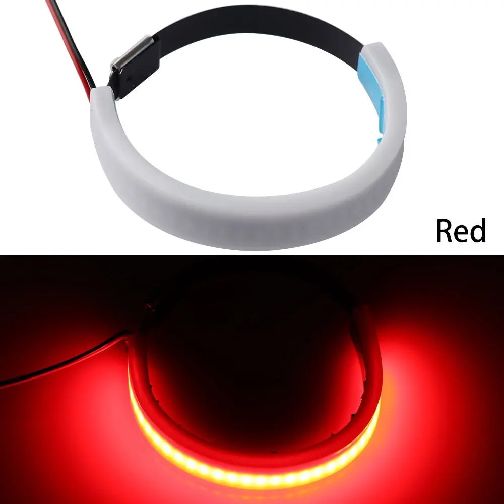 bracelet lumineux moderne couleur blanc bleu rouge jaune clips métalliques 25cm 13.3cm 1.2cm led