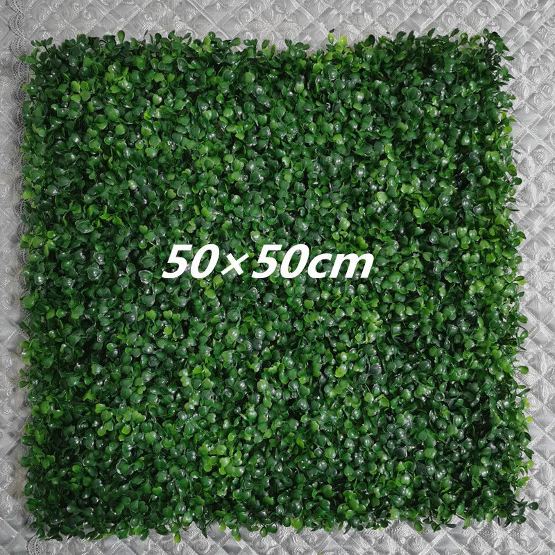 décoration murale moderne plante artificielle vert feuilles rondes herbe plastique extérieur intérieur accrochable haute