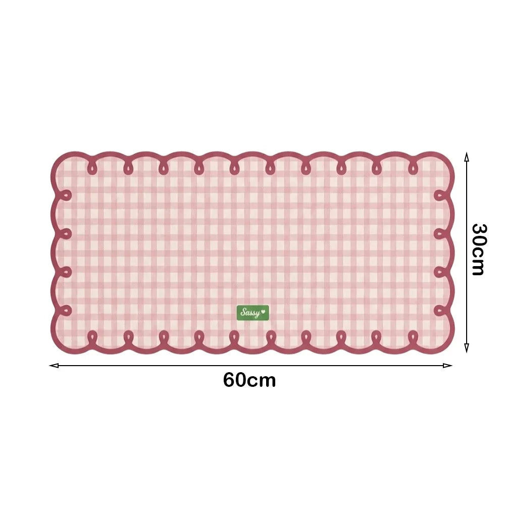 tapis moderne carreaux beige rose bleu adhésif 30x60cm 35x80cm opaquet décors