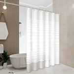 rideau douche moderne blanc rayures horizontales opacité ourlet standard éva relief respectueux environnement