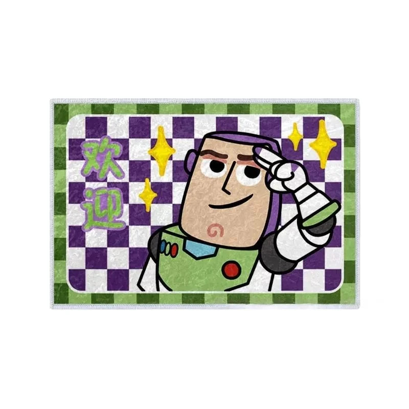 tapis bain antidérapant doux absorbant motifs animaux carreaux couleurs vives dessin animé toy story
