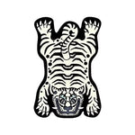 tapis bleu tigre moderne graphique polyester imperméable salon chambre coucher