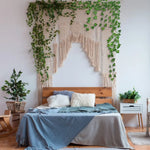 décoration extérieure guirlande artificielle feuilles lierre vertes naturel résistance uv accrochage facile fête mariage