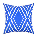 housses coussin imperméables motif floral moderne adhésif bleu violet jaune blanc