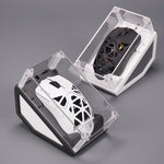 support souris transparent moderne clips ventilation jeu acrylique minimaliste đen trắng