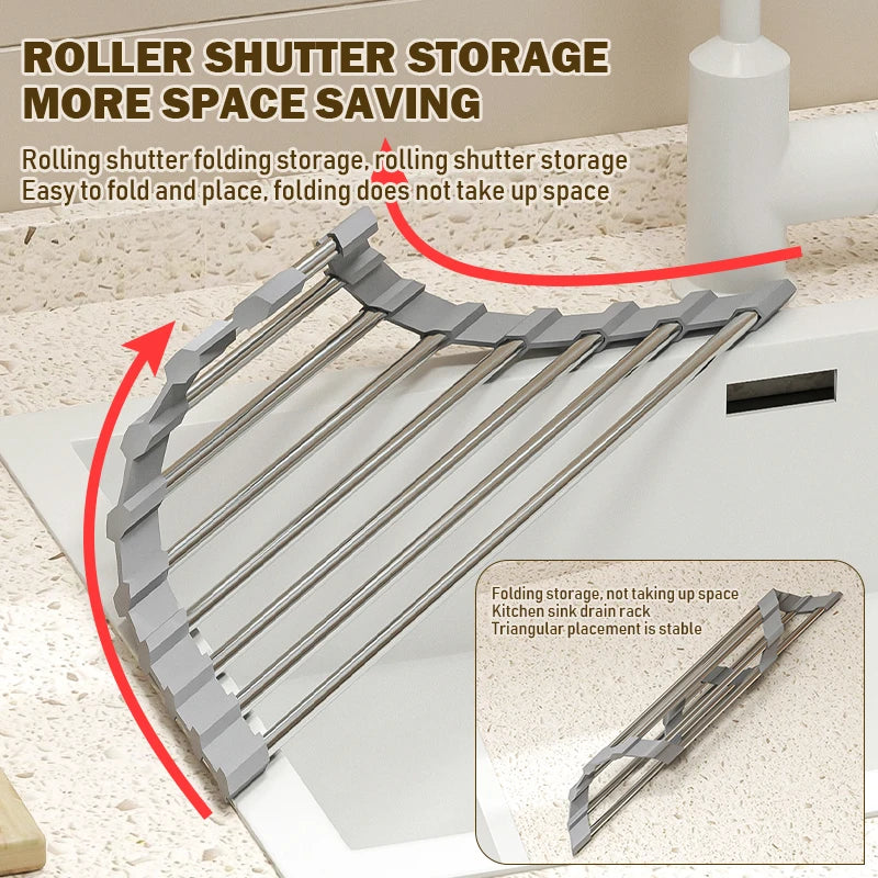 support pliable acier inoxydable moderne éponge brosse serviette évier cuisine