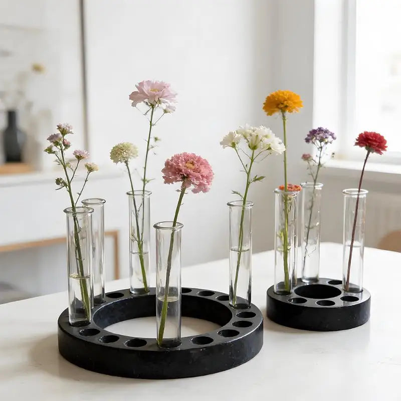 support fleurs silicone transparent tube lab animal compagnie moderne minimaliste