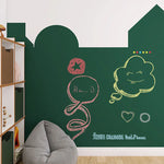 tableau noir autocollant vert foncé motifs graphiques crayons grunge adhésif facile nettoyage enfants art
