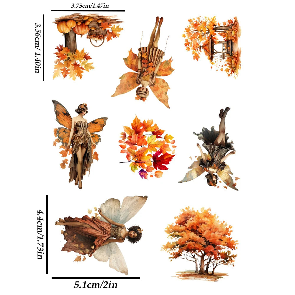 autocollants adhésifs fées feuilles animaux maison arbre automne scrapbooking artisanat décoration vacances