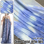 tissu polyester acrylique fleurs motifs floraux classique chinois haute absorption bricolage decoration 50x150cm aramide