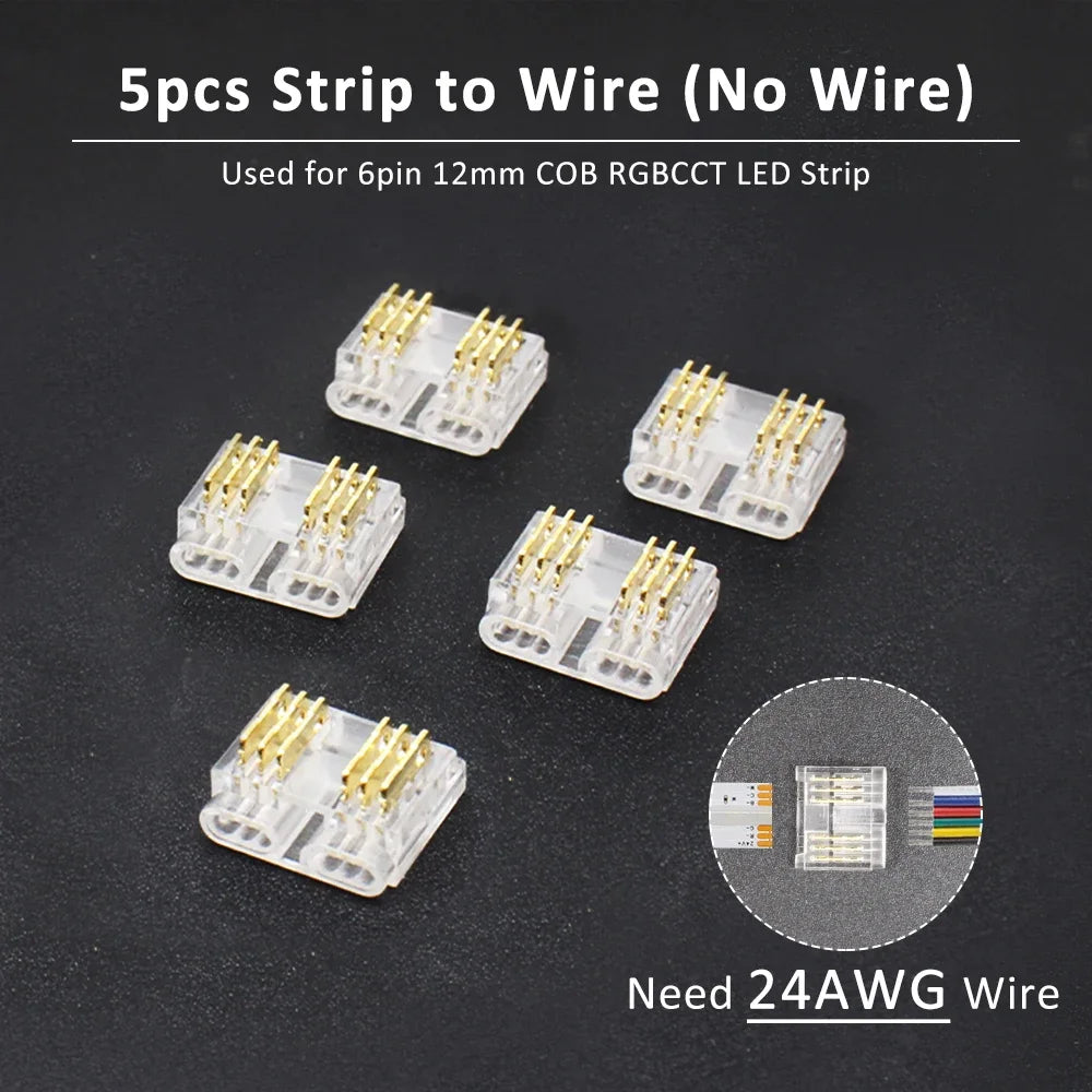 connecteurs rubans led transparent clips câbles couleur moderne facileRGBOCCTBPCOB