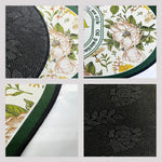 tapis cuisine antidérapant doux lavable motif floral beige rose vert gris sol maison