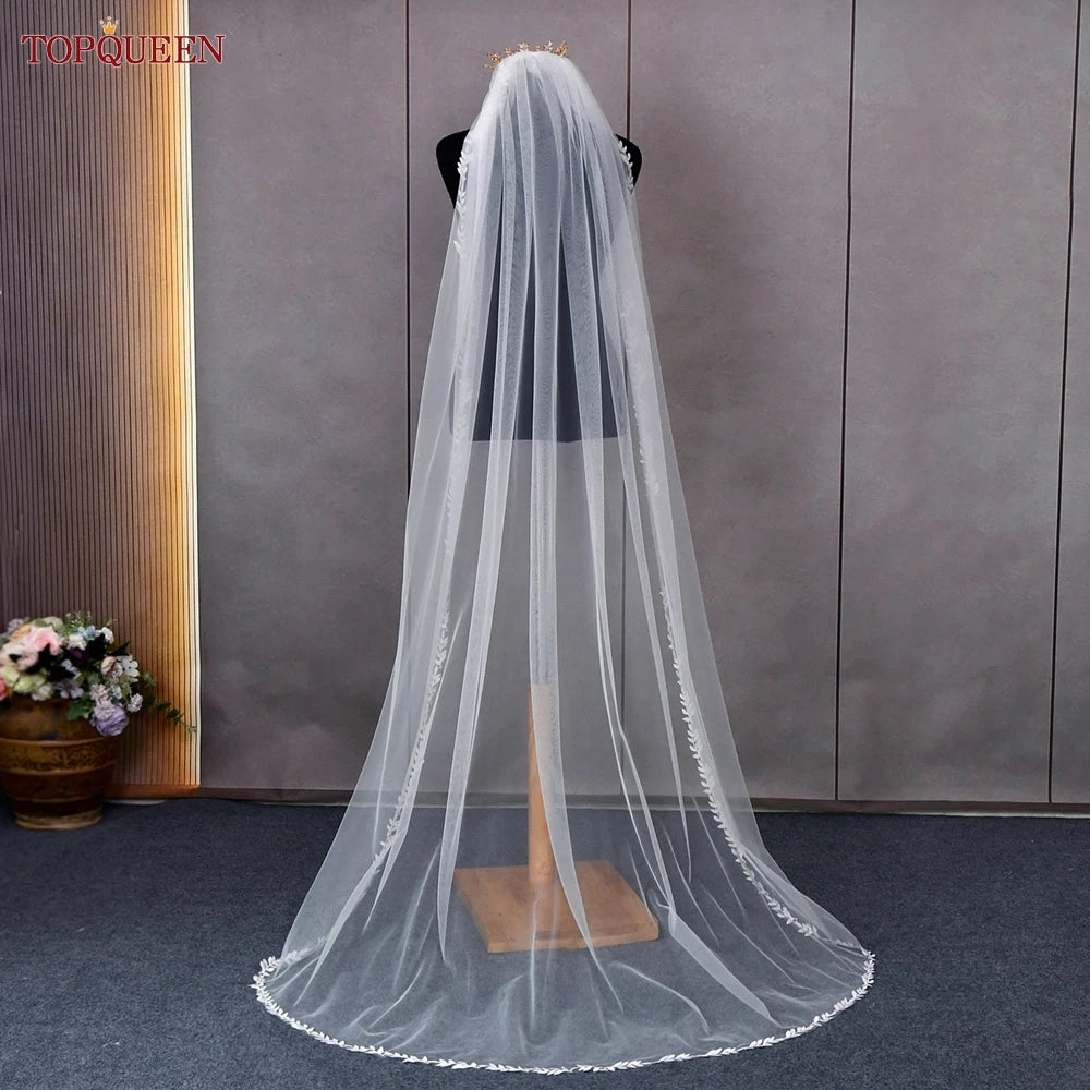 voile mariée blanc broderie feuilles clips classique mariage soirée party bridemaids bridesmaids