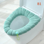 couvre siège toilette violet bleu gris rose rayures moderne adhésif lavable doux polyester