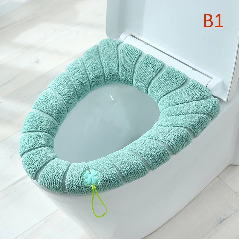 couvre siège toilette violet bleu gris rose rayures moderne adhésif lavable doux polyester