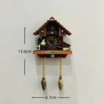 horloge pendule alpine animaux paysages aimants réfrigerateur texte traditionnel