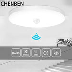 luminaire plafonnier led blanc rond detecteur mouvement couloir garage escalier