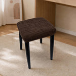 housse tabouret tissu carreaux gris moderne polyester amovible lavable adhésif protection durable cuisine salle