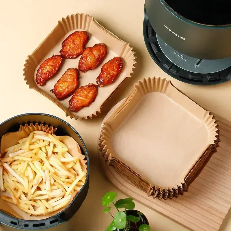 assiettes papier plissées marron clair usage unique moderne respectueux environnement 50pcs 100pcs