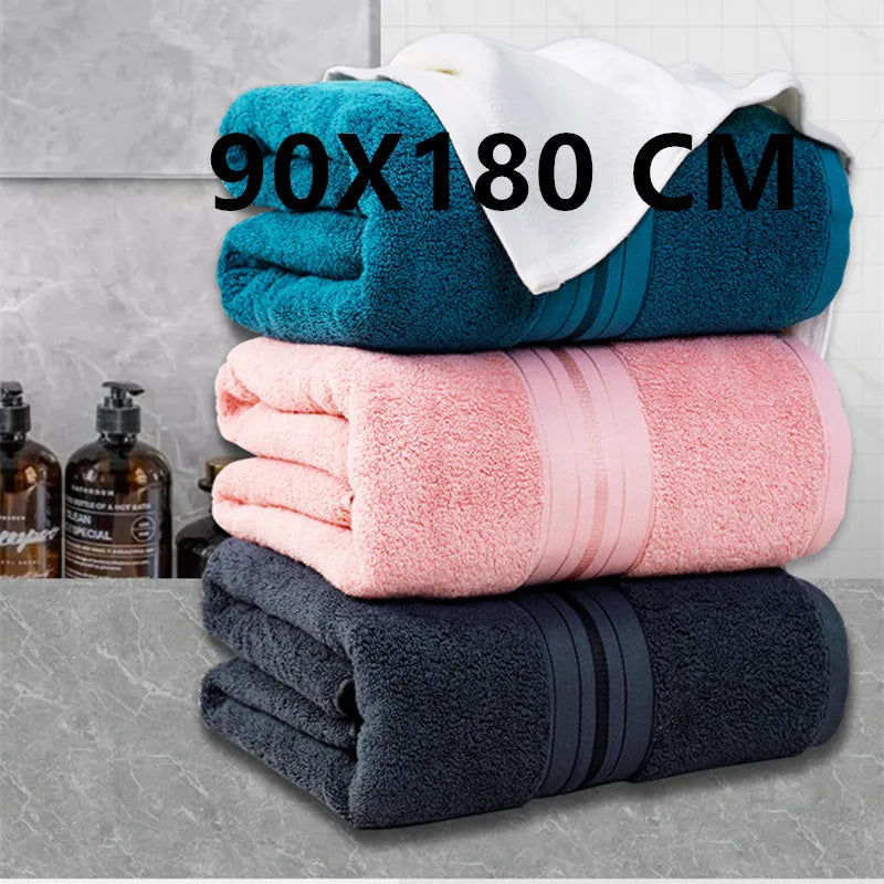 serviette bain coton égyptien bleu rose blanc gris rapide absorbant moderne douce grande taille