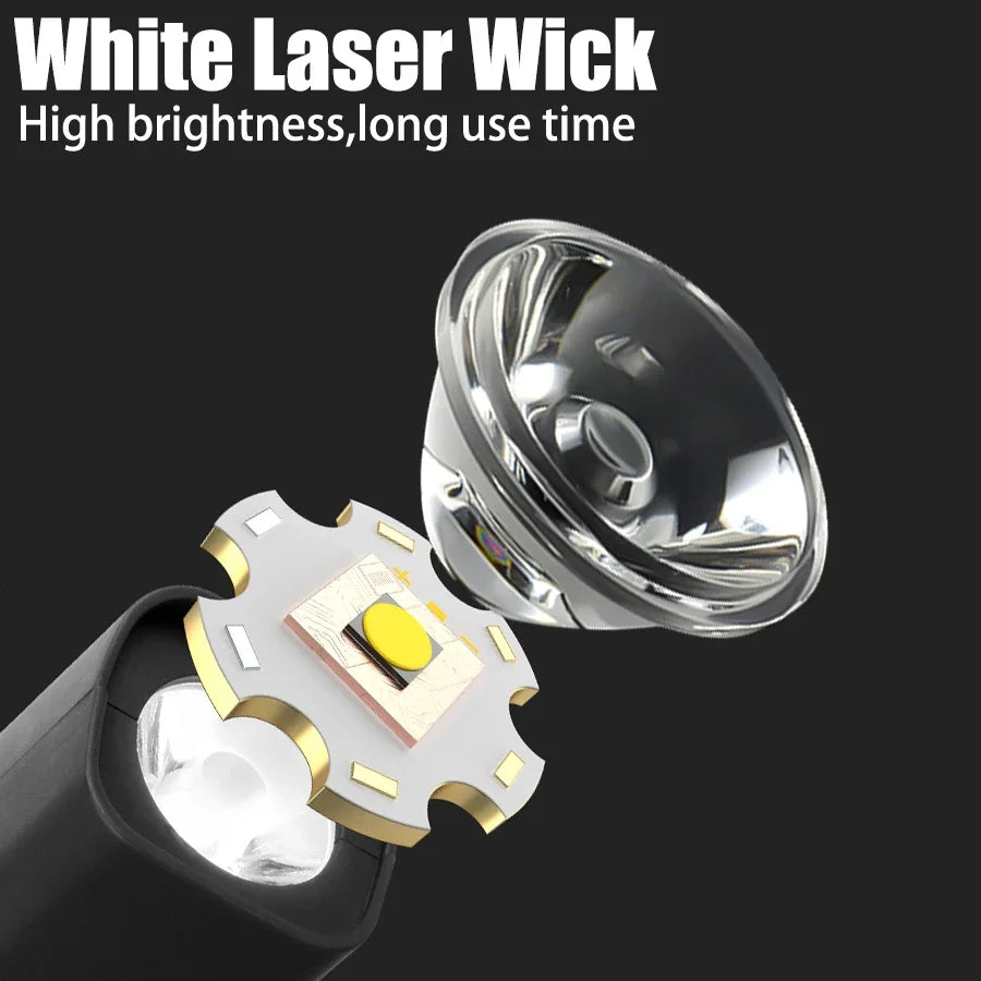 lampe frontale led rechargeable étanche mode moderne bande détachable noir 10w haut moyen bas