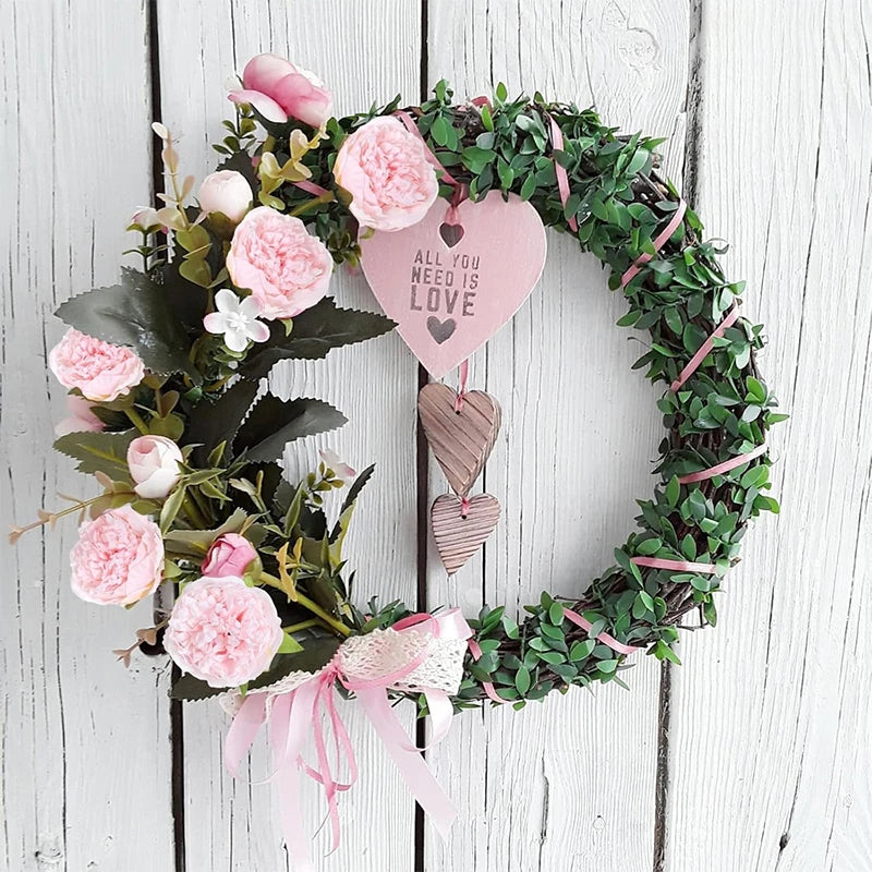 décoration maison mariage anniversaire pivoine artificielle rose clair 20cm tige feuilles vertesintérieur bricolage