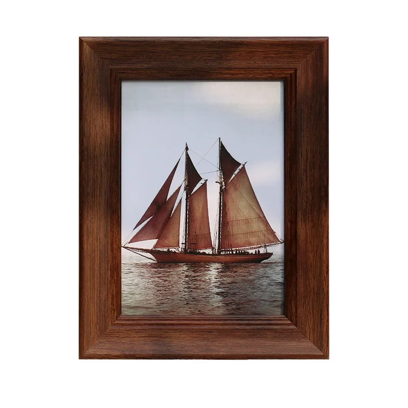 cadre photo rectangulaire résine rustique motif naturel décoration intérieur maison