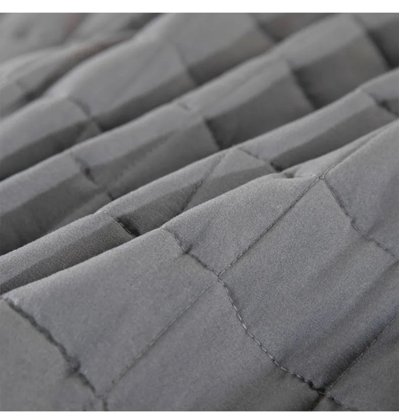 couverture lestée poids adulte gris moderne carreaux anti stress sommeil qualité polyester couches