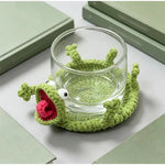 coasters animaux tête serpent tortue adhésifs créatifs couleur vert bleu beige jaune marron