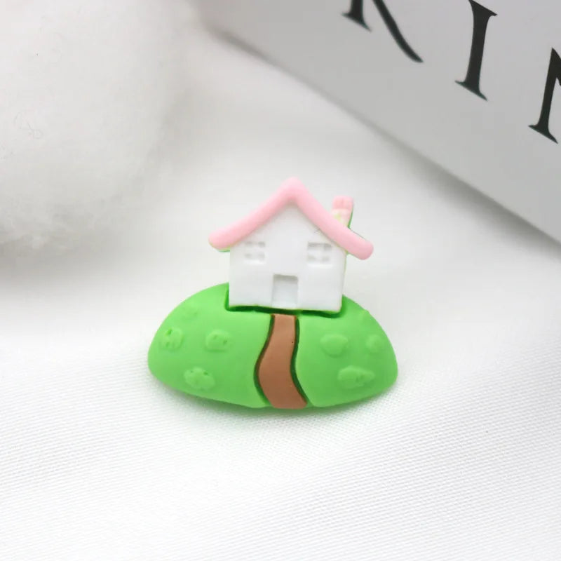 miniatures décoratives kawaii résine lapin coeurs champignons maison arrosoir carotte fleur enfants