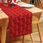 chaise table arbre noël vert rouge tissage relief festive décoration décembre événement