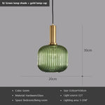 suspension lumineuse moderne vert gris doré rayures verticales opacité câble noir salon chambre étude