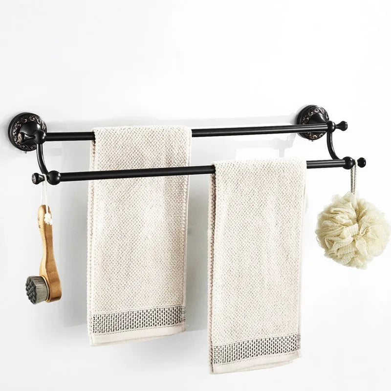 accessoires salle bain cuivre laiton noir classique brosse toilette porte serviettes papier hygiénique móc