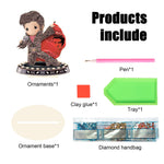 peinture diamant figurine dessins animés strass pinceau colle plateau sac diamants