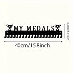 support mural médailles lettres my medals symboles trophées vis noir blanc moderne