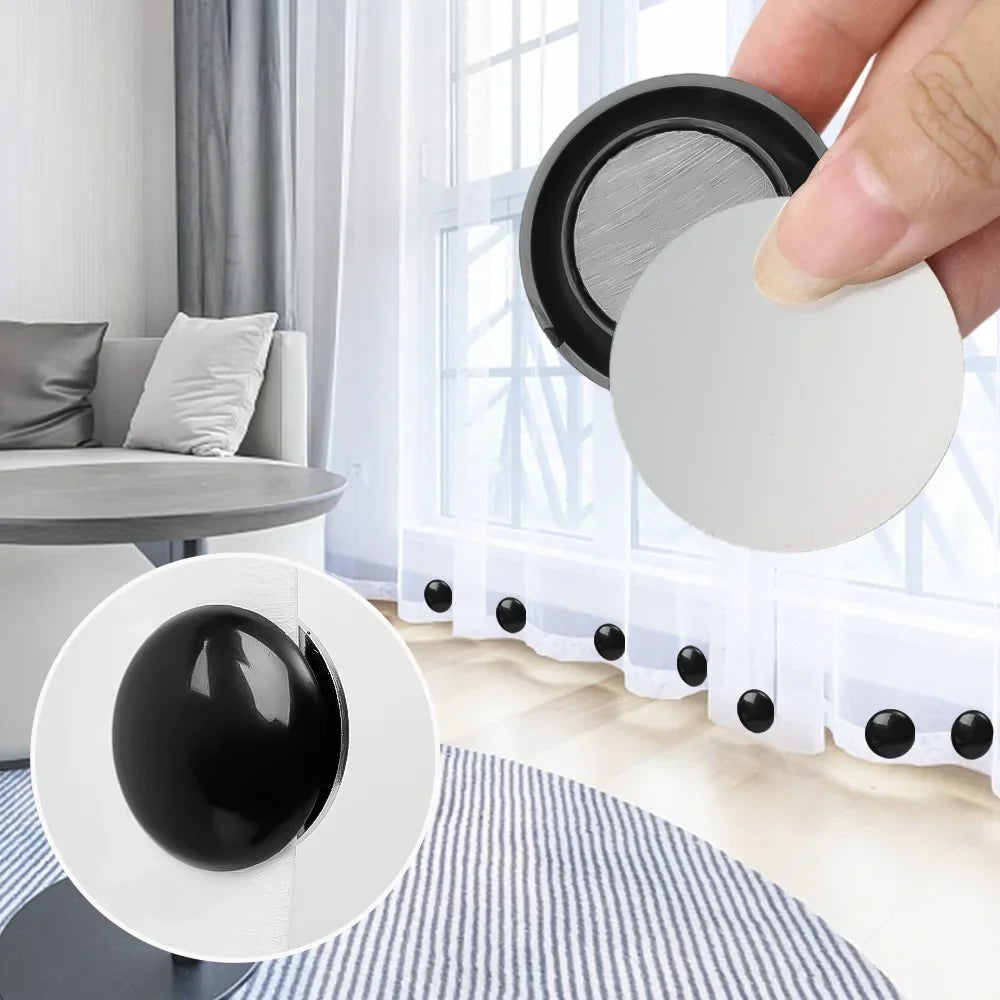aimants réutilisables noir blanc modernes rideau douche volets polonais accessoires métal aluminium