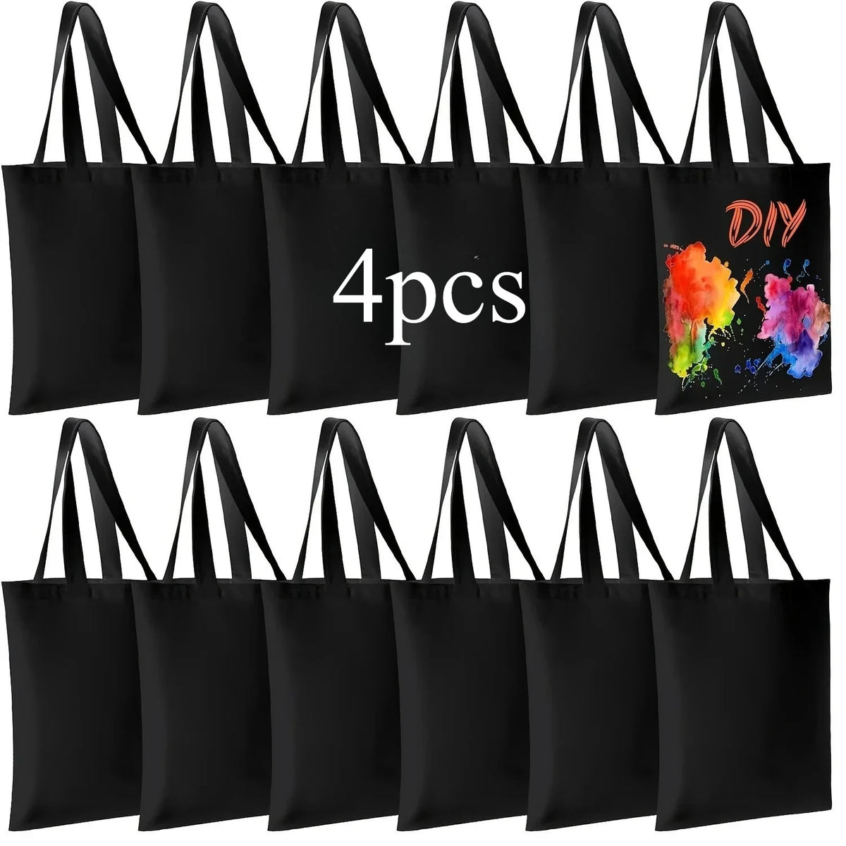sac tote bag beige clair imprimé poignées détachables 31x36 cm set artisanat personnalisable