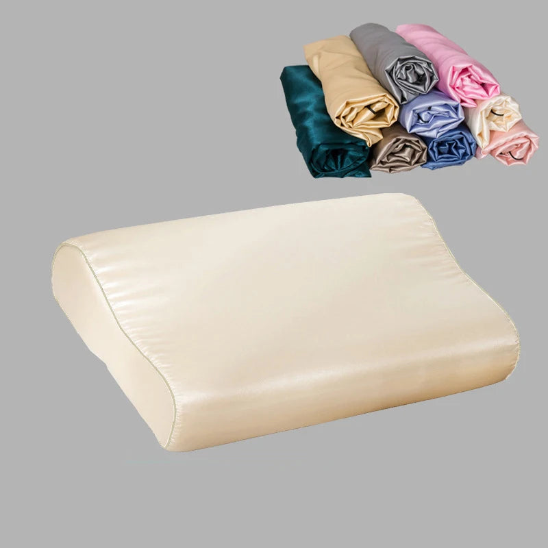 taies d'oreiller soie uni moderne respectueux environnement zip beige blanc rose clair vert foncé