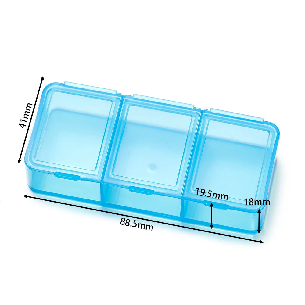 boîte plastique bleu translucide compartiments clips rangement colorées pratique artisanal venta grossiste