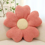 coussin décoratif fleurs relief polyester moderne orange vert rose beige marronclair
