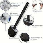 brosse wc silicone adhésive murale noire moderne sans odeur poignée antidérapante