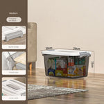 boîtes rangement transparentes plastique moderne poignées gris clair empilables organisation maison jardin