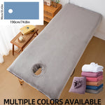 couverture massage bleu marine uni douce taille 180x80cm moderne confortable tranchant cou inclusion