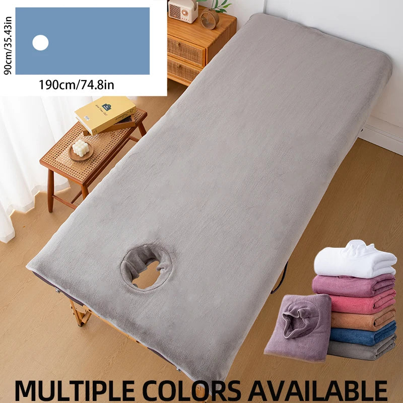 couverture massage bleu marine uni douce taille 180x80cm moderne confortable tranchant cou inclusion